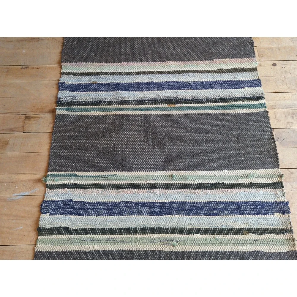 Antique Imported Swedish HandMade Rag Rug Runner (24 x 196 inches )‎